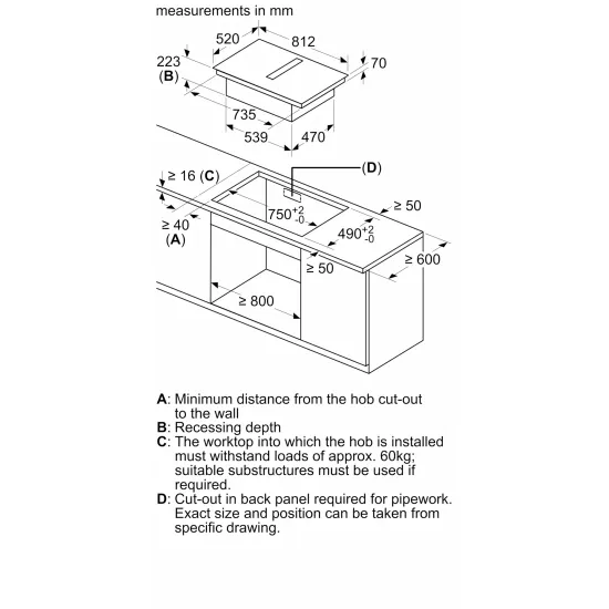 Siemens iQ700 Spanhelluborð með viftu