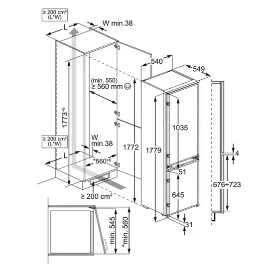 Electrolux LowFrost kæli og frystiskápur