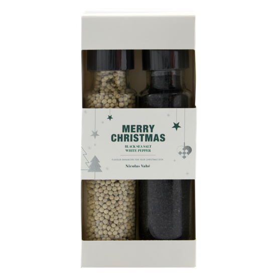 Nicholas Vahé jólagjafasett svart salt og hvítur pipar