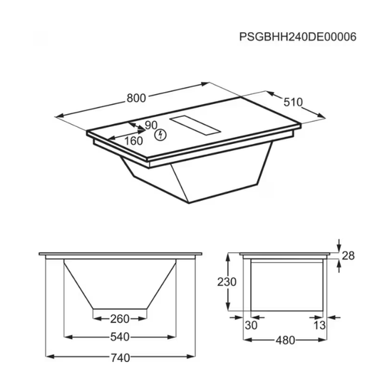 AEG SaphirMatt® ComoHob 7000 Spanhelluboð með viftu