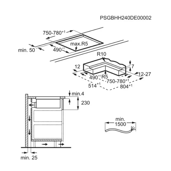 AEG SaphirMatt® ComoHob 7000 Spanhelluboð með viftu